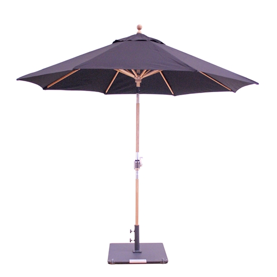 Teak 9' Umbrella with Crank Lift - 537TK