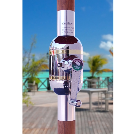 Teak 11' Umbrella with Crank Lift - 587TK