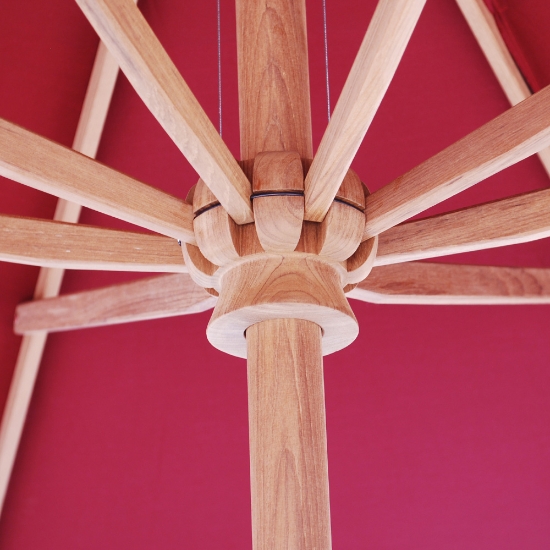 Teak 11' Umbrella with Crank Lift - 587TK