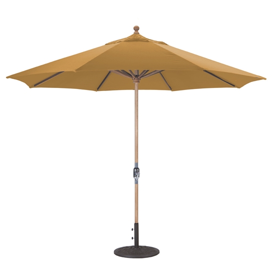 Teak 11' Umbrella with Crank Lift - 587TK