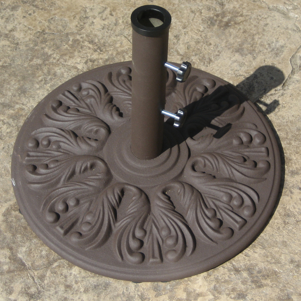 Galtech 18" Round Cast Iron Umbrella Base - 40 lbs. | 040ED
