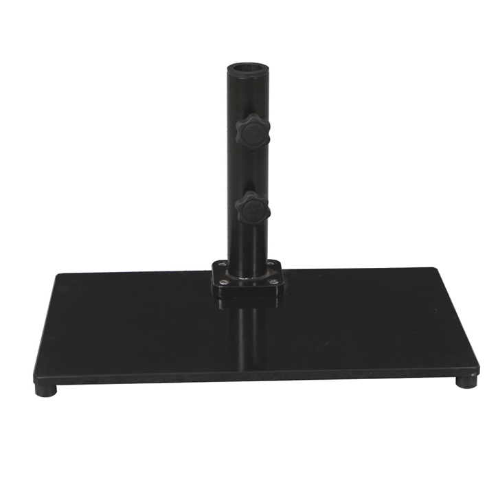 Galtech 13 Inch x 22 Inch Rectangle Steel Umbrella Base with 40 LBS. Weight - 040SQ