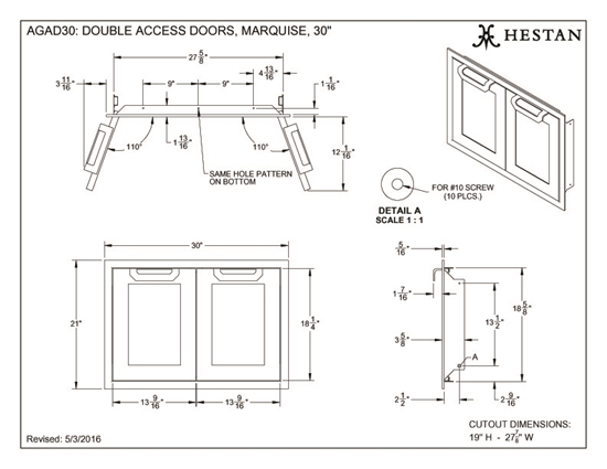 30" Double Access Door - AGAD30