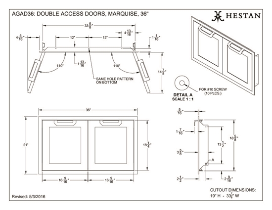 36" Double Access Door - AGAD36