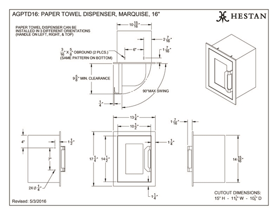 Paper Towel Dispenser - AGPTD16