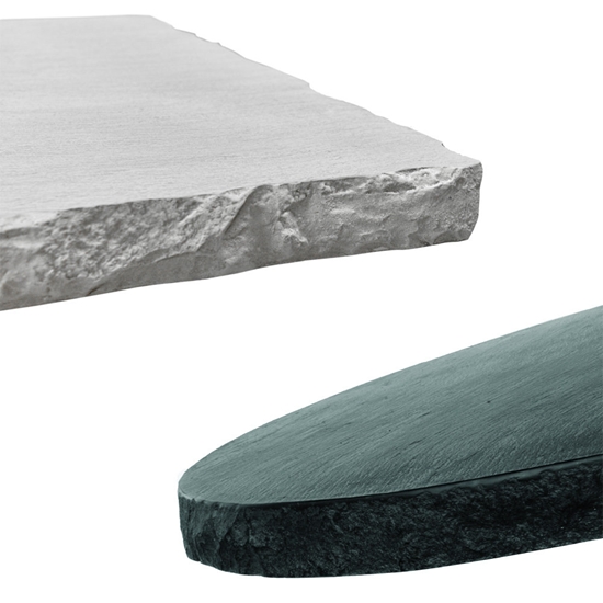 faux stone top fire table