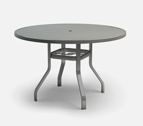 Homecrest Breeze 48 Inch Round Balcony Table with Umbrella Hole - 3048RB