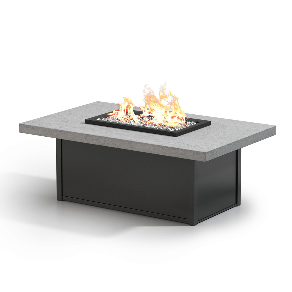 Homecrest Concrete 32" x 52" Rectangular Chat Fire Pit - 21.5"H - 893252XCTTT-89XNC