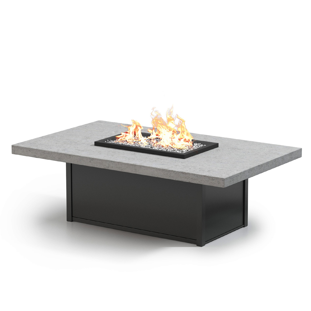 Homecrest Concrete 36" x 60" Rectangular Chat Fire Pit - 21.5"H - 893660XCTTT-89XNC