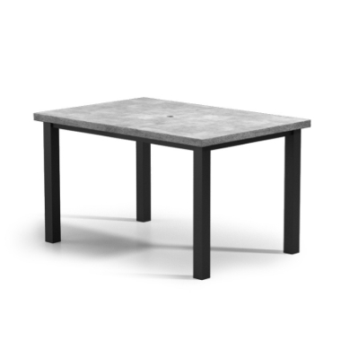Homecrest Concrete 62" x 42" Rectangular Balcony Post Base Table with Umbrella Hole - 254262BCT