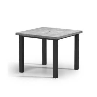 Homecrest Concrete 42" Square Balcony Post Base Table with Umbrella Hole - 2542SBCT