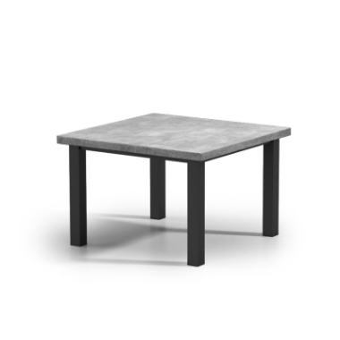 Homecrest Concrete 42" Square Cafe Post Base Table - No Umbrella Hole - 2542SDCTNU