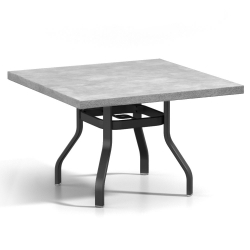Homecrest Concrete 42" Square Dining Post Base Table - No Umbrella Hole - 3742SDCTNU