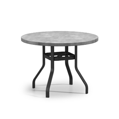 Homecrest Concrete 48" Round Balcony Universal Base Table - No Umbrella Hole - 3748RBCTNU