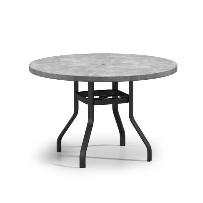 Homecrest Concrete 54" Round Balcony Universal Base Table with Umbrella Hole - 3754RBCT