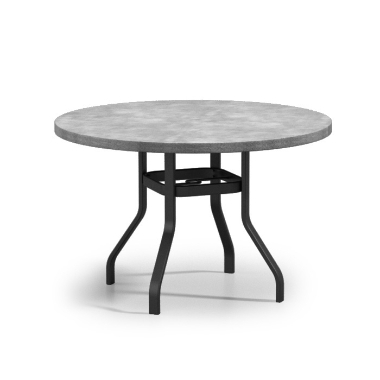 Homecrest Concrete 54" Round Balcony Universal Base Table - No Umbrella Hole - 3754RBCTNU