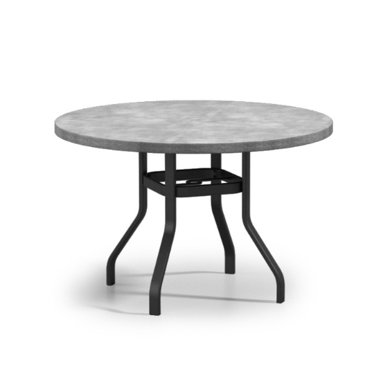 Homecrest Concrete 54" Round Balcony Universal Base Table - No Umbrella Hole - 3754RBCTNU