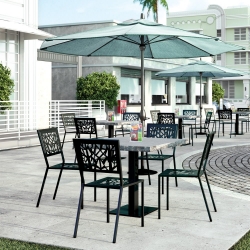 Homecrest Echo Cafe Patio Dining Set with Slate Table - HC-ECHO-SET5
