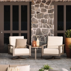 Homecrest Elements Cushion Swivel Rocker Chair and Table Set - HC-ELEMENTS-SET4