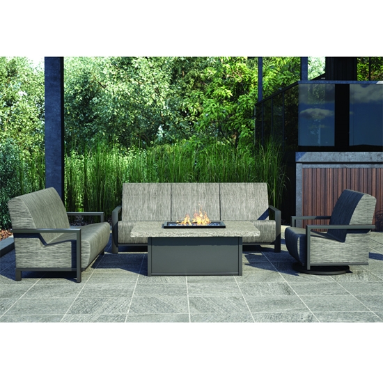 Homecrest Elements Air Patio Set with Shadow Rock Fire Table - HC-ELEMENTSAIR-SET3