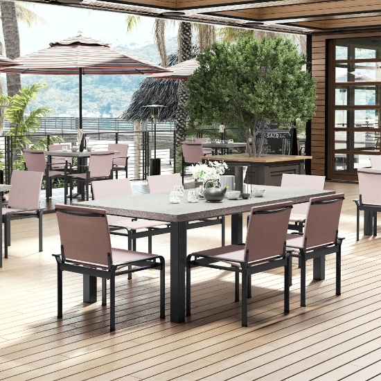 Homecrest Elevate Sling Patio Dining Set for 6 - HC-ELEVATE-SET1