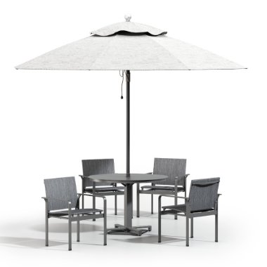 Homecrest Elevate Sling Modern Round Dining Set for 4 - HC-ELEVATE-SET2
