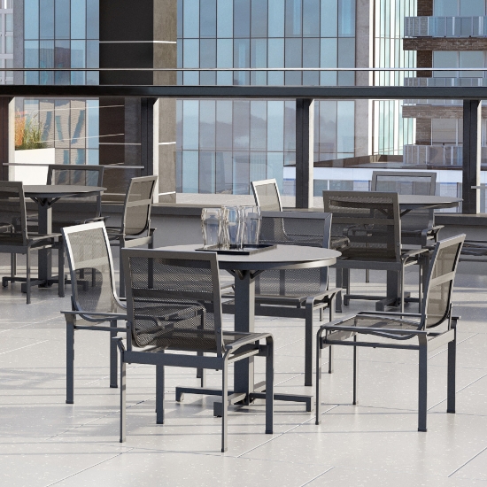 Homecrest Elevate Mesh Outdoor Dining Set for 4 - HC-ELEVATE-SET3