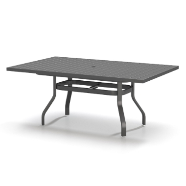 Homecrest Latitude 67" x 42" Rectangular Balcony Table with Umbrella Hole - 34"H - 374267XBLT