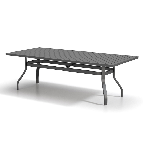 Homecrest Latitude 67" x 42" Rectangular Dining Table with Umbrella Hole - 27"H - 374267XDLT