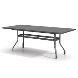 Homecrest Latitude 93" x 42" Rectangular Balcony Table with Umbrella Hole - 34"H - 374293XBLT