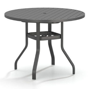 Homecrest Latitude 48" Round Balcony Table with Umbrella Hole - 34"H - 3748RBLT
