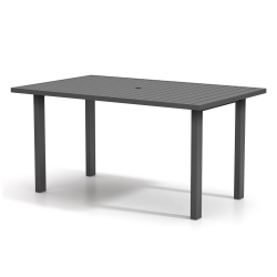Homecrest Latitude 67" x 42" Rectangular Balcony Table Post Base with Umbrella Hole - 34"H - 624267BLT