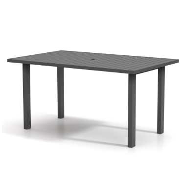 Homecrest Latitude 67" x 42" Rectangular Balcony Table Post Base with Umbrella Hole - 34"H - 624267BLT
