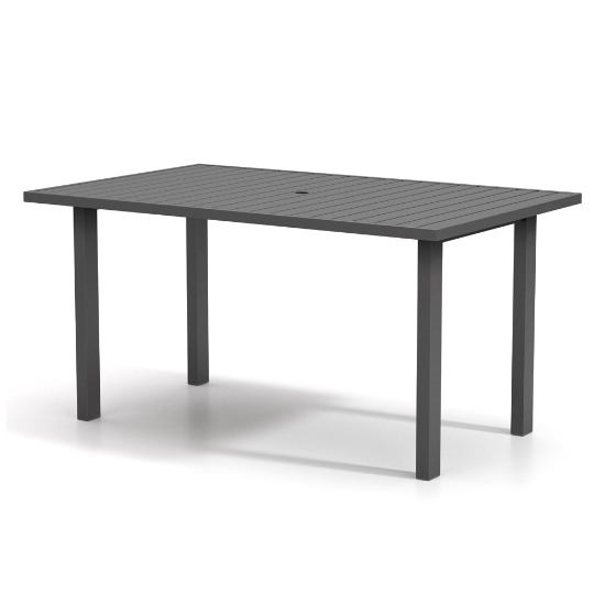 Homecrest Latitude 67" x 42" Rectangular Balcony Table Post Base with Umbrella Hole - 34"H - 624267BLT
