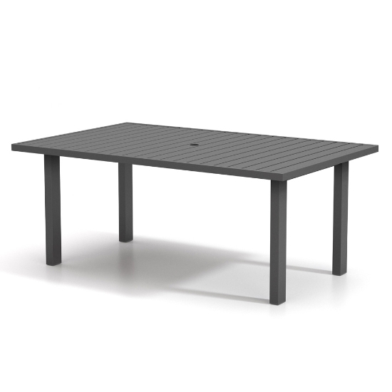 Homecrest Latitude 67" x 42" Rectangular Dining Table Post Base with Umbrella Hole - 27"H - 624267DLT