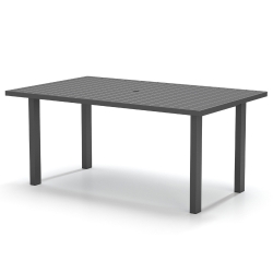 Homecrest Latitude 67" x 42" Rectangular Cafe Table Post Base with Umbrella Hole - 30"H - 624267FLT