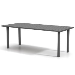 Homecrest Latitude 93" x 42" Rectangular Balcony Table Post Base with Umbrella Hole - 34"H - 624293BLT