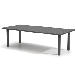 Homecrest Latitude 93" x 42" Rectangular Dining Table Post Base with Umbrella Hole - 27"H - 624293DLT