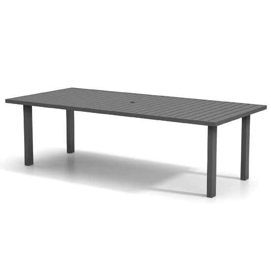 Homecrest Latitude 93" x 42" Rectangular Dining Table Post Base with Umbrella Hole - 27"H - 624293DLT