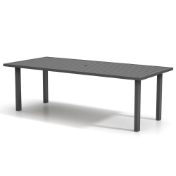 Homecrest Latitude 93" x 42" Rectangular Cafe Table Post Base with Umbrella Hole - 30"H - 624293FLT