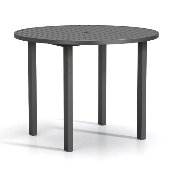 Homecrest Latitude 54" Round Bar Table Post Base with Umbrella Hole - 40"H - 6254RBRLT