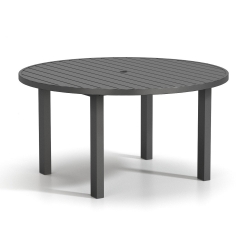 Homecrest Latitude 54" Round Dining Table Post Base with Umbrella Hole - 27"H - 6254RDLT
