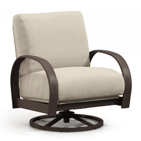 Magenta Cushion Swivel Rocker Chat Chairs