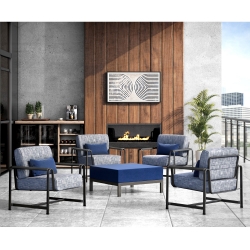 Homecrest Mila Cushion Chat Chair Set for 4 - HC-MILA-SET1