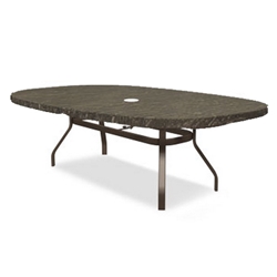 Homecrest Sandstone 47 x 84 inch Boat Dining Table with Angled Legs - 384484DSS