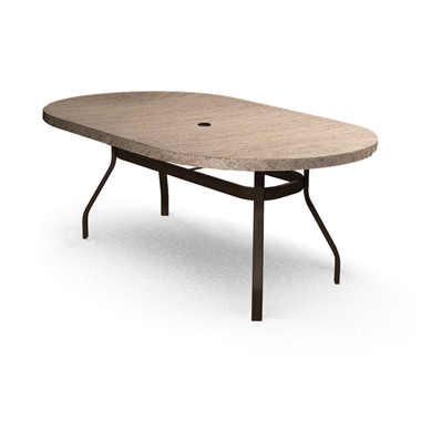 Homecrest Slate 44 inch by 84 inch Oval Balcony Table - 374484BSL