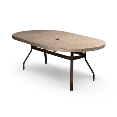 Homecrest Slate 44 inch by 84 inch Oval Dining Table - 374484DSL
