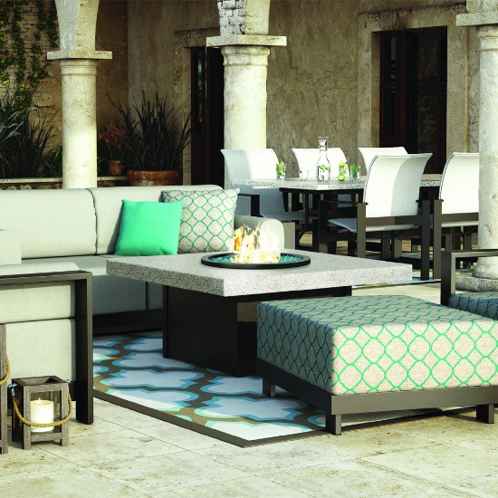dining height fire table