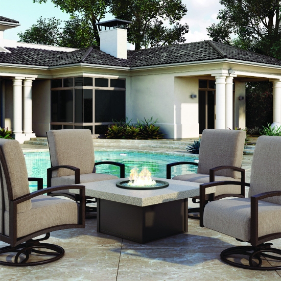 lounge chair fire table set