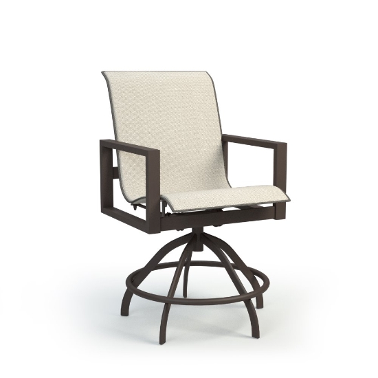 Homecrest Sutton Low Back Sling Swivel Rocker Balcony Stool - 45780
